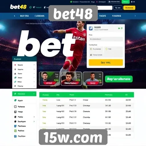 Análise da interface do usuário do site bet48